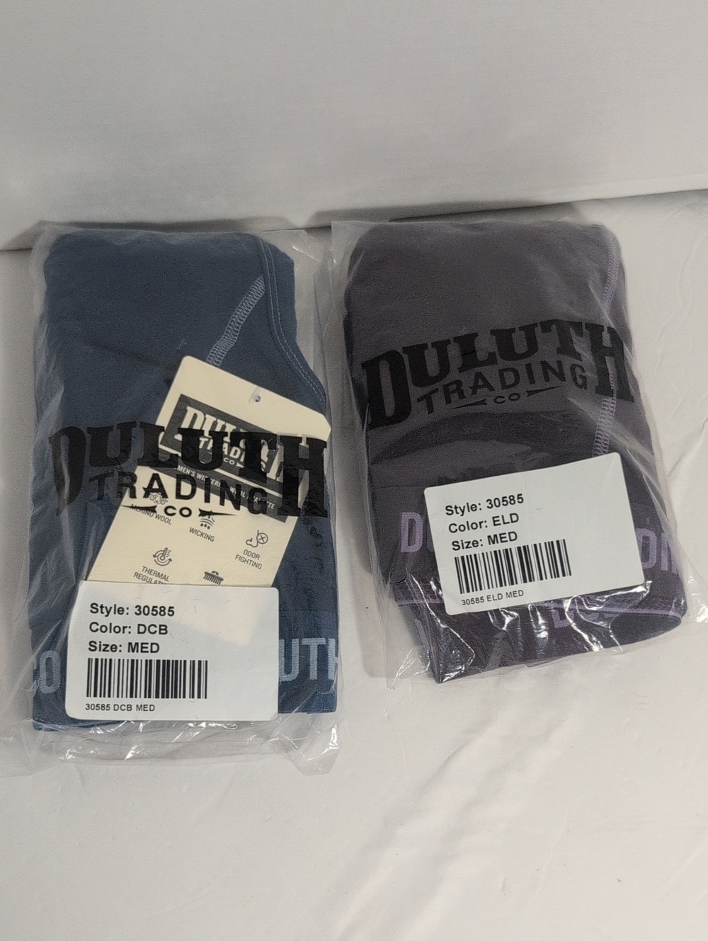 Duluth Trading Co Blue and Plum Wool Bralette - Pack of 2